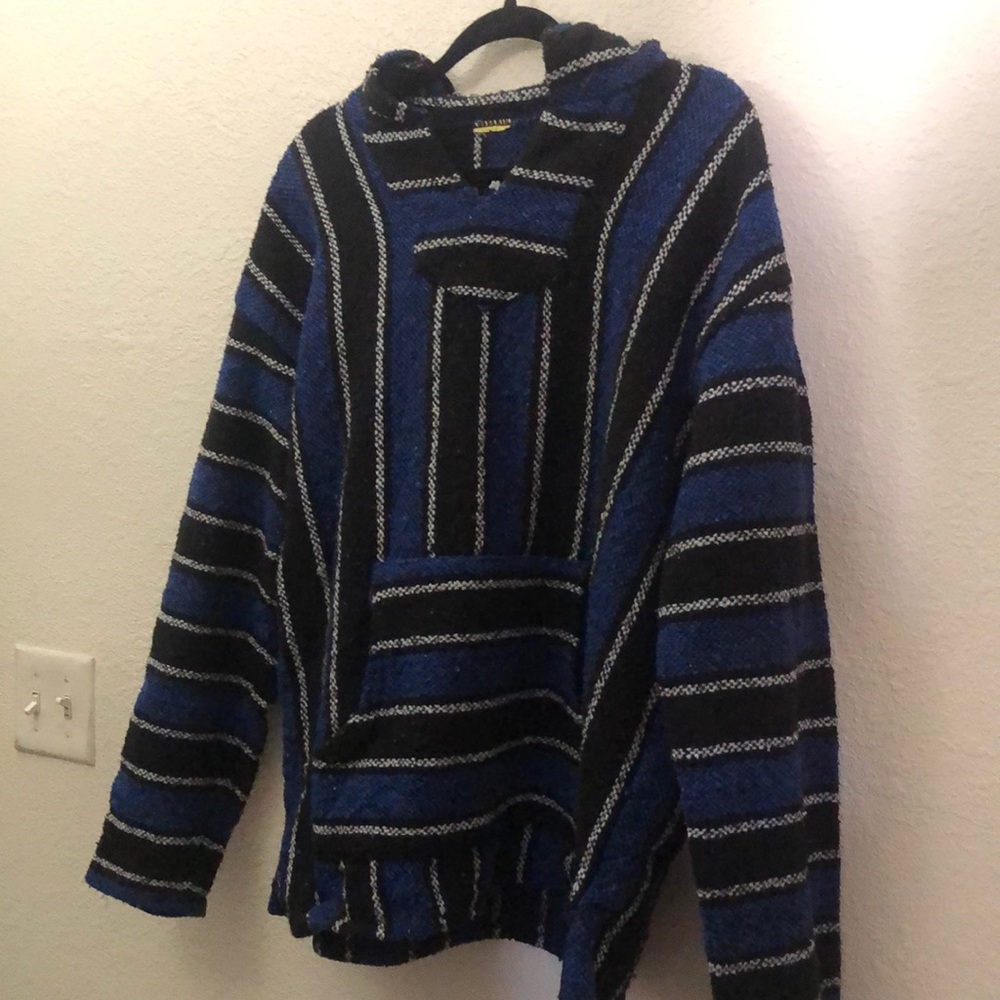 Blue and Black Baja Hoodie
